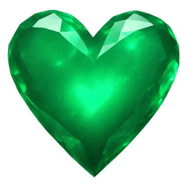 Emerald green heart sticker