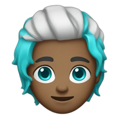 white basketball player with blue eyes with a turquoise t-shirt sticker