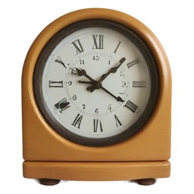 Vintage wooden table top clock fancy  sticker