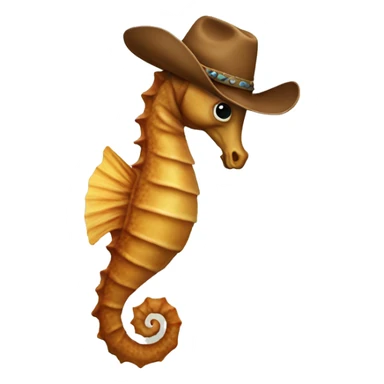Cowboy seahorse sticker