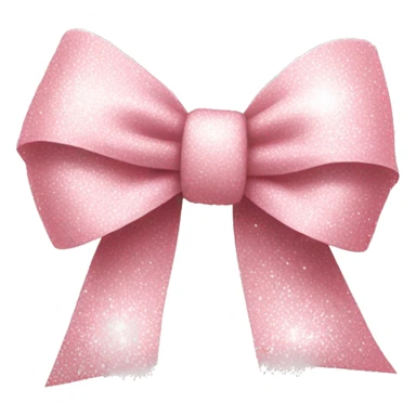 Light Pink bow with white glitter sticker