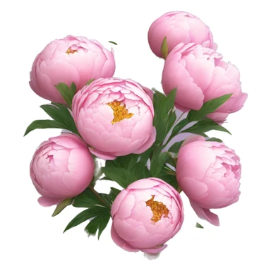 peonies ￼ sticker