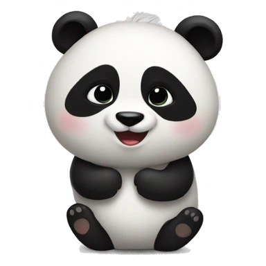 panda kiss sticker