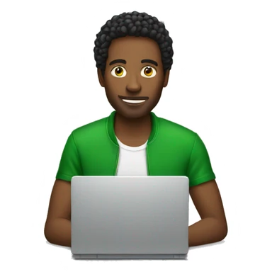 A jamaican cool guy using a computer sticker