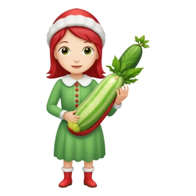 peppermint carrying a zucchini sticker