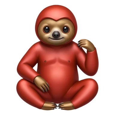 metal red sloth sticker