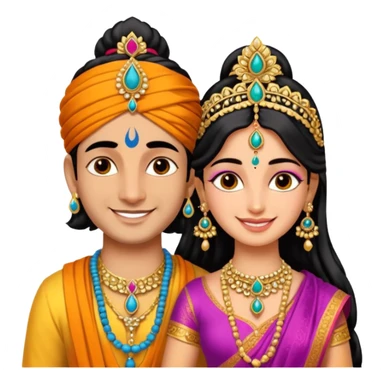 Krishna and Radha sticker