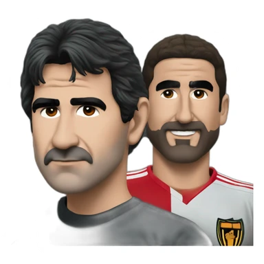 Cantona avec maradona sticker