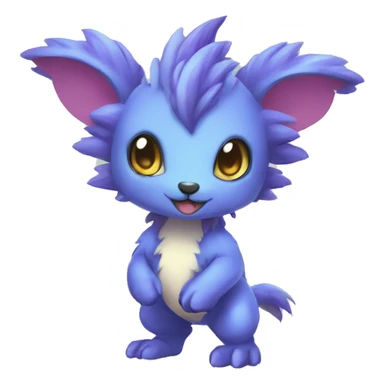 Cute cool fantasy animal hybrid Fakemon full body sticker