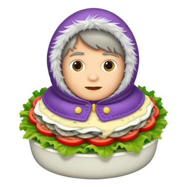 salad herring under a fur coat sticker