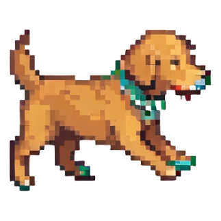 playful dog walking sticker