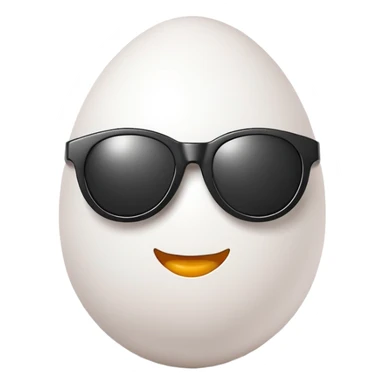 Egg with sunglasses sticker