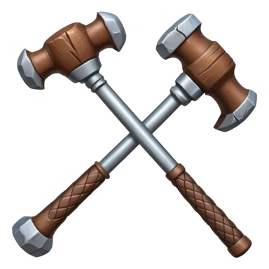 croisement de 2 marteaux (en mode duel, qui des deux va gagner) sticker