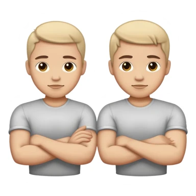 Arms crossed classic emoji style sticker