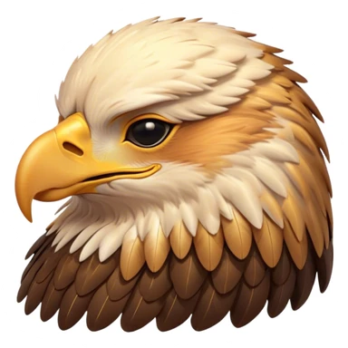 Meme-Worthy Cute Sleeping Golden Eagle Portrait Emoji, Head resting peacefully with a contented smile, showcasing a stately, broad-beaked form with eyes gently closed in serene slumber and luxuriously soft, golden plumage, Simplified yet adorably endearing features, highly detailed, glowing with a soft, drowsy amber light, high shine, relaxed and utterly lovable, stylized with an air of playful laziness, soft glowing outline, capturing the essence of a sleeping golden eagle that feels destined to become the next viral icon of adorable rest! sticker