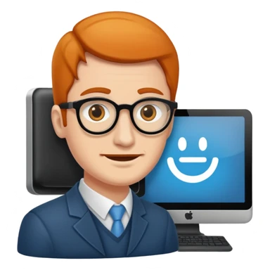 Erstelle mir ein Emoji der an einem Computer sitzt und dabei rum rülpst sticker