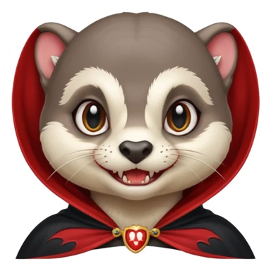 Female Vampire Otter sticker
