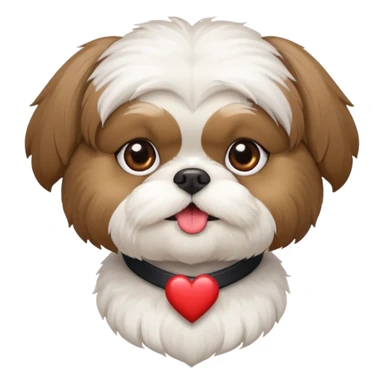 Shihtzu mit einem Herz sticker