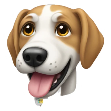 Un perro en un cohete sticker