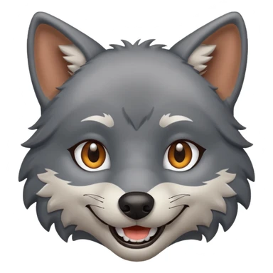 a wolf saying hello sticker