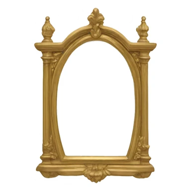 Antique gold arched mirror sticker
