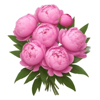 Bouquet of pink peonies sticker