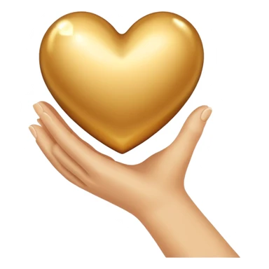 Золотое серде в руке sticker