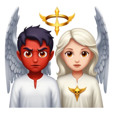 demon and angel sticker