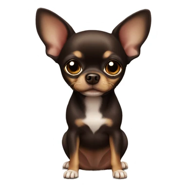 Dark Brown Chihuahua cute  sticker