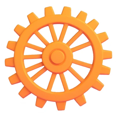 vibrant 3D style settings gear icon, no text sticker
