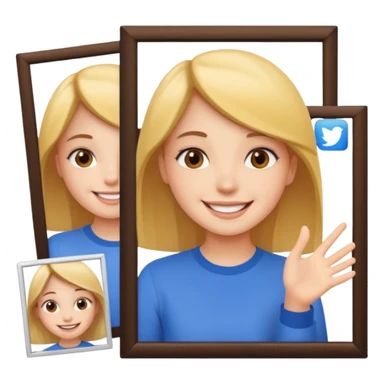 a girly two frames of photos sticker