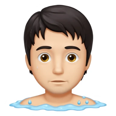 hair washing men  sticker