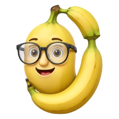 banana with glasses sticker