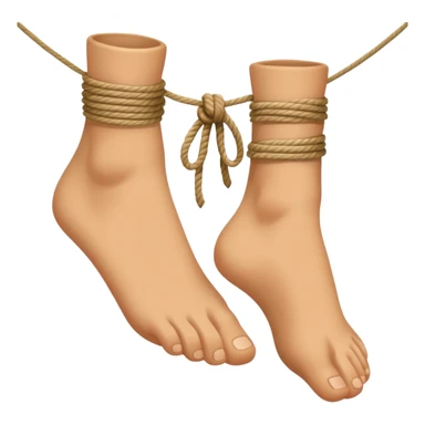 Tied up feet sticker