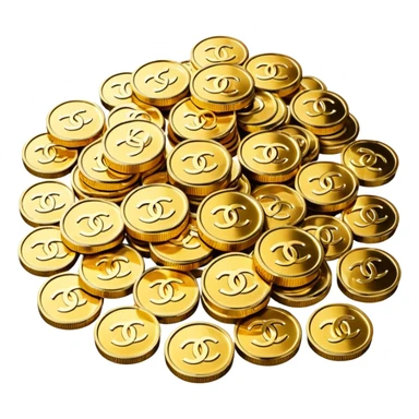 chanel coins pile sticker