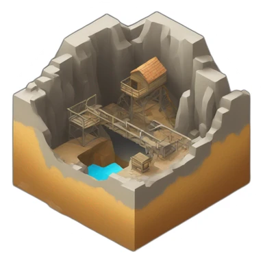 isometric mineshaft sticker