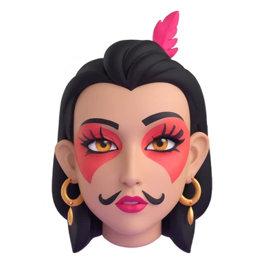 Chappell Roan with bold makeup sticker