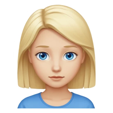 Blonde hair blue eyes emoji  sticker
