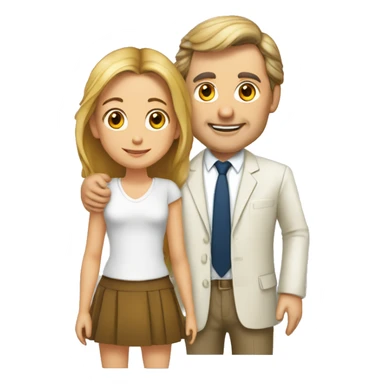 gérard depardieux avec une fille sticker