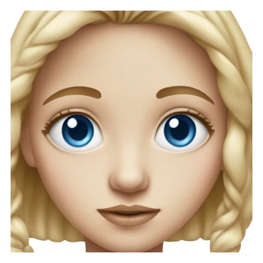 realistic portrait of girl blue eyes sticker