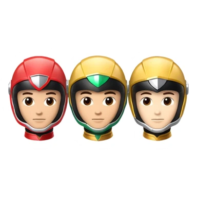power rangers trio sticker
