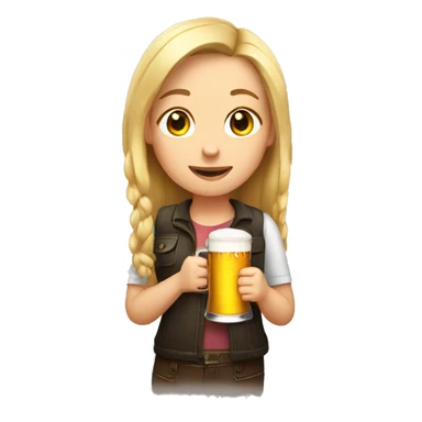 girl with beer in hand sticker