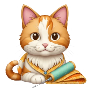 Cat Quilting sticker