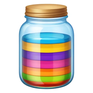 Rainbow Layered Jar	S sticker