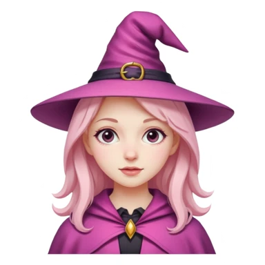 Wicked pink witch preppy girl  sticker