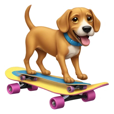 dog on a skateboard sticker