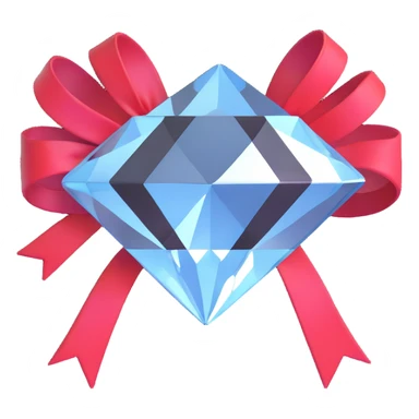 diamond with ribbon sticker