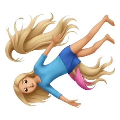 Girl doing a flip hair sticker