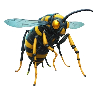 Scuba diving Wasp in subnautical style, oil paint, mysterious antennas, spectacular insect, intricate legs, masterpiece portrait , odd perspective, beautiful, desirable, logical sticker