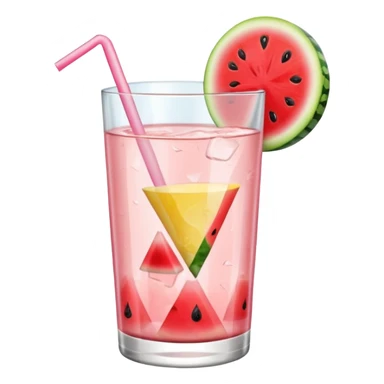 very light pink lemonade in glass with triangle chunk of watermelon on the rim with no straw sticker